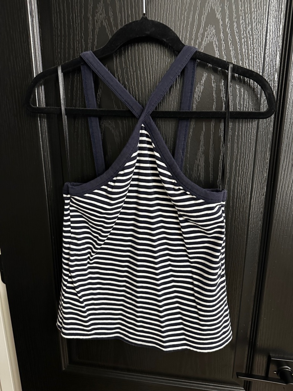Free Assembly Navy & White Striped Crossback Tank
